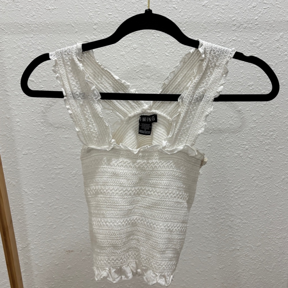 White Lace Tank Top